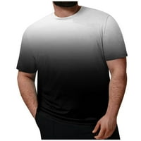 Plus size muški pamučna majica majica veliki visoki visoki kratki rukavi lagane majice