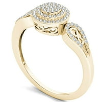 15-karatni dijamantni zaručnički prsten od 10-karatnog žutog zlata