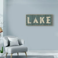 Zaštitni znak likovna umjetnost 'Lake Lodge v Blue' Canvas Art Sue Schlabach