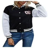 Slušajte Wind Women Varsity Baseball Jacke Uniform Pulover Hoodie Sport Sport kaput