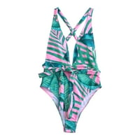 HHei_K Ženski modni print, seksi kupaći kostim bikini s otvorenim leđima, odvojeno kupaći kostimi, kompleti bikini