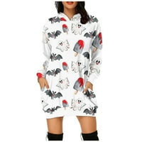 AMOUSA Prevelike dukseve ženske dugih rukava modni vrhovi dukseva pulovers jesenska odjeća božićni otisci casual