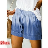 Ženske traper kratke hlače 991, Ležerne, vezane strukom, elastične, udobne ljetne hlače, kratke hlače, Ženske
