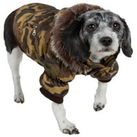 Izolirana jakna za pse za pse s odvojivom kapuljačom