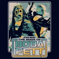 Muška majica preživjelih Tatooinea Ratovi zvijezda: knjiga Bobe Fetta srednje je tamnoplave boje