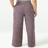 Ženske pidžama hlače širokih nogavica od ženila, veličine do 3 inča