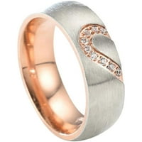 Modni prsten za parove u obliku pola breskve u obliku srca, modni poklon za Valentinovo, prstenovi za nakit od