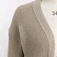 Kardigan za žene jesen / zima Novi napredni jednostavni jednobojni džemper u obliku slova u, Kardigan