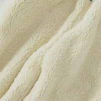 Smihono Clearment Udobno rastezljivo runo kašmir obložen Čvrsta boja labava fit mekana zima topla debela termička