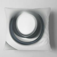 Dizajnirati veliki fraktalni crni krug na bijelom - Abstraktni jastuk za bacanje - 16x16