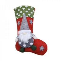 Božićni ukras od slatkiša Božićna čarapa torba za slatkiše Sivi Šumarski šešir crvena Božićna čarapa