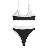 Ženski kupaći kostim u prodaji modne ženske dvije kupaće kostime odjeća za plažu visokog struka jednobojni Bikini