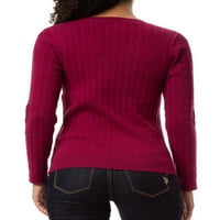 Polo Assn. Ženski lagani džemper s izrezom u obliku slova M.