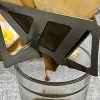 Filtar za kavu s vrećicom Sklopivi prijenosni lijevak za kavu od nehrđajućeg čelika za teške uvjete rada stalak