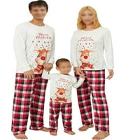 Pidžama za mamu, tatu i bebu, pidžama širokih nogavica s elastičnim pojasom, casual Gingham setovi, ženske, muške,