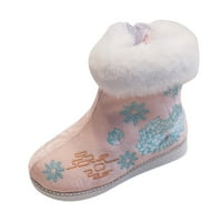 KaLI_store Cipele za djevojčice Čizme za djevojčice s urezima na niskim petama Udoban modeliranje cipele ružičaste
