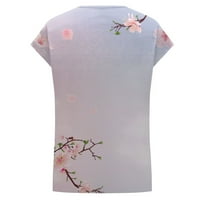 Ženska guipure čipkasta košulja u donjem rublju, ležerna majica s cvjetnim printom, duboka majica kratkih rukava