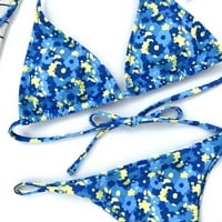 Niski struk, podijeljeni kupaći kostim ženski bikini set bule čipka cvijeća kupaći kostim