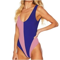 Ženski jednodijelni kupaći kostim za plažu monokini kupaći kostim za odmor na plaži podstavljen bez žice brzo