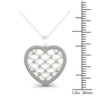 Carski dijamant od 14 karata od 10 karata u obliku srca u obliku srca filigranska modna ogrlica s privjeskom