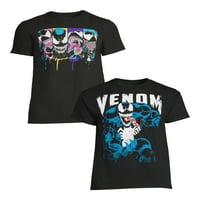 Majice sa slikama Marvel Men 's & Big men' s Neon Venom Grunge, 2 kutije, veličine S-3XL