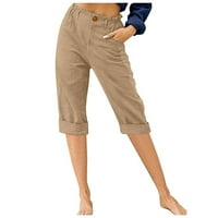Ženske teretne hlače, Plus size, ženske modne ženske široke široke široke hlače, ravne hlače visokog struka, Ležerne