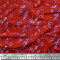 Modalna satenska tkanina Bet potezi kistom apstraktni dekor tkanina s otiskom širine dvorišta