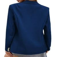 Ženski Blazer s otvorenim prednjim dijelom poslovne jakne gornja odjeća dugih rukava modni Blazer casual jakna