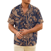 Majice s uzorkom Paislee majice široka majica s printom od 3 inča ležerni topovi ljetna košulja ležerni pamučni