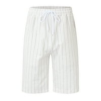 Muške sportske kratke hlače, kaki kratke hlače, muške jednobojne bijele s džepovima 6