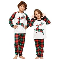 ; / Isti obiteljski Božićni pidžama Set, božićna Moda, gornji dio s dugim rukavima s printom za muškarce + hlače,