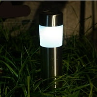 Praktična svjetiljka za travnjak na solarni pogon od nehrđajućeg čelika s vanjskim cilindričnim PIN svjetlom