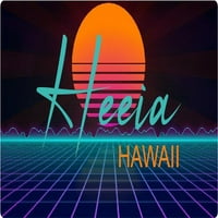 Heeia Hawaii Vinyl Decal Stiker Retro Neon Design