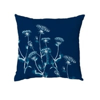 Jednostavno Daisy Breezy Dillower Dekorativni jastuk za bacanje, plavo bijelo