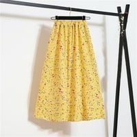 Ženske suknje u obliku a-linije s cvjetnim printom do struka omotane visoke poluprilagođene suknje duge suknje