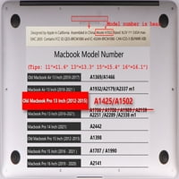 KAISHEK Tvrdi Shell Case kompatibilan sa Old MacBook Pro S s mrežnicama No Touch No CD-ROM + Black tipkovnica